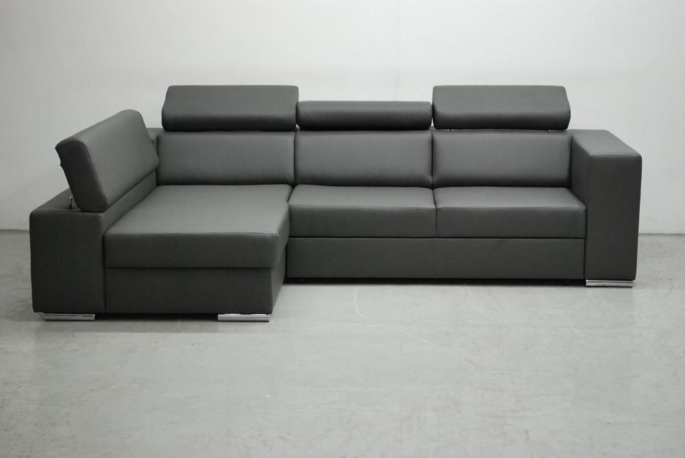 SYM  DESIGN NOWOCZESNY narożnik z funkcja spania pojemnik eco skóra