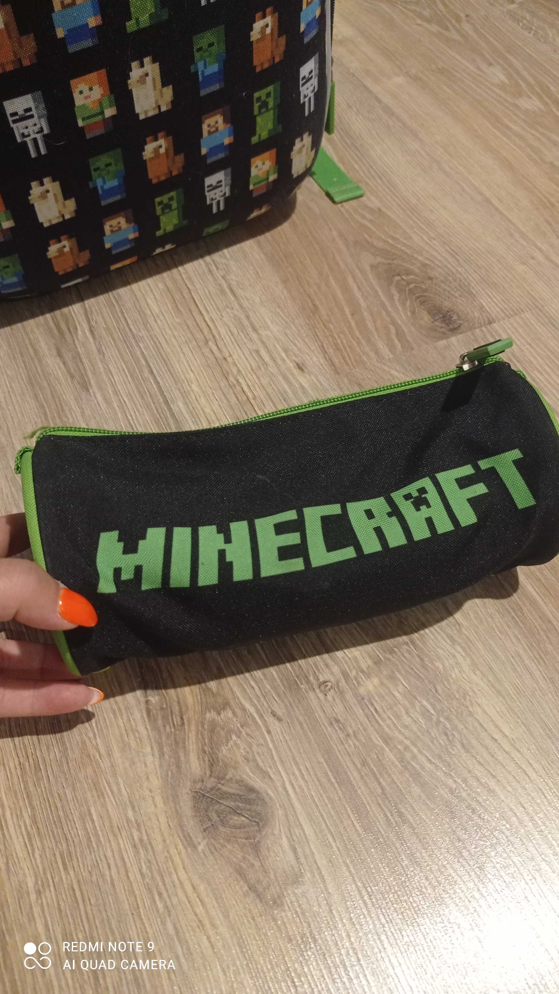 Tornister Minecraft, piórnik tuba oraz worek na strój.