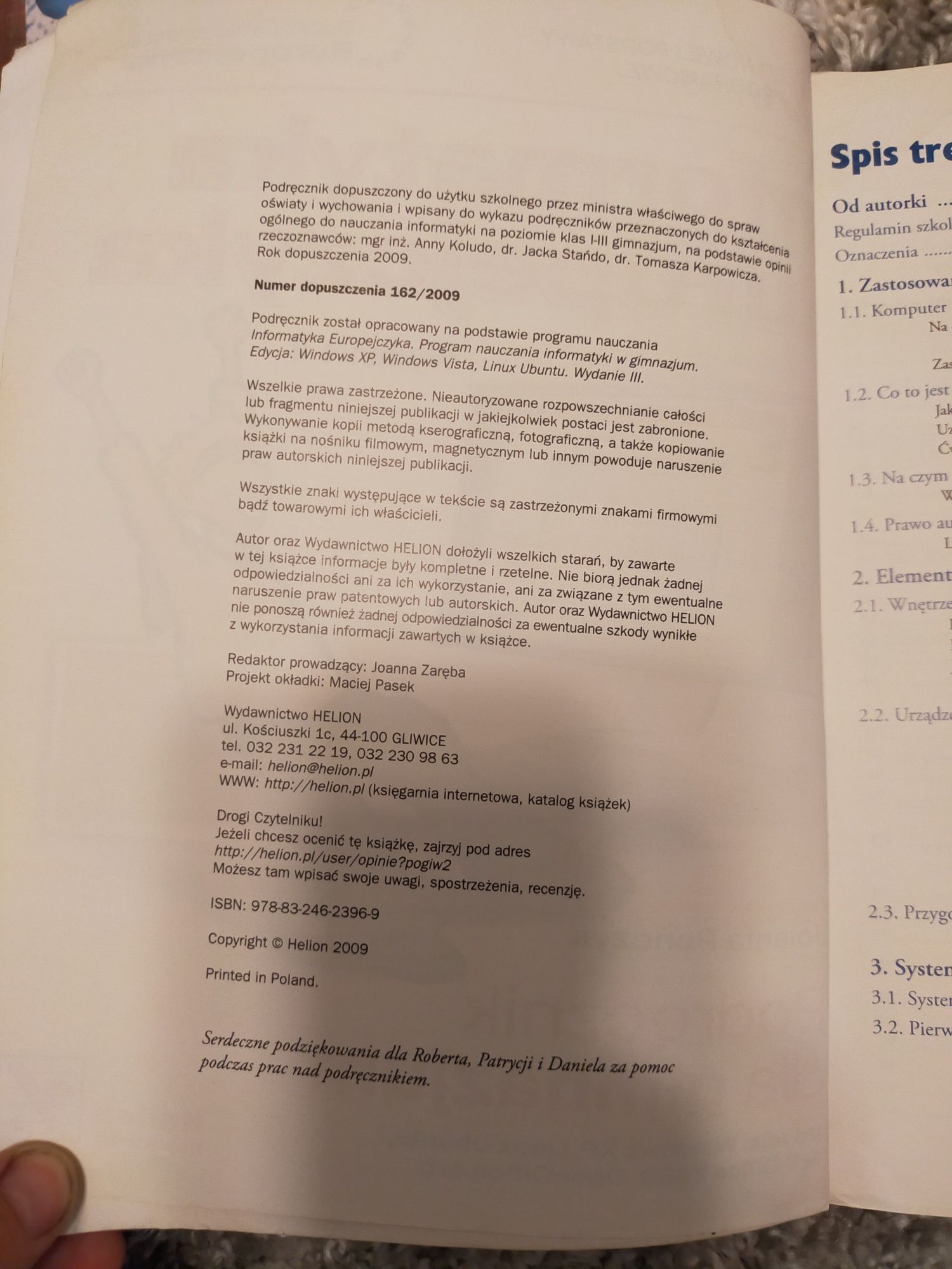 Podręcznik do informatyki dla gimnazjum Informatyka Europejczyka