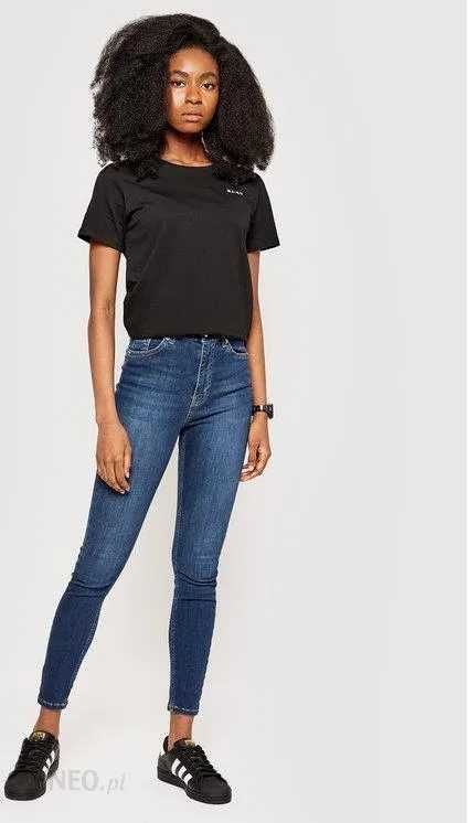 Spodnie jeansy skinny granatowe wysoka talia NA-KD r. S  36