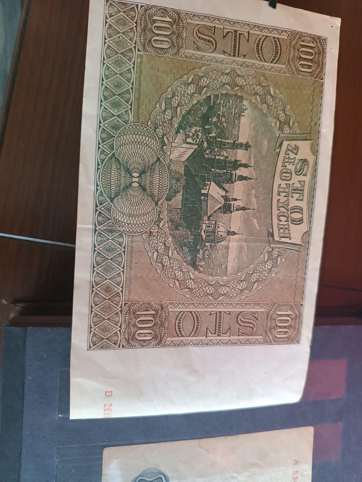 Banknot 100 zł 1 sierpnia 1941 rok seria d.