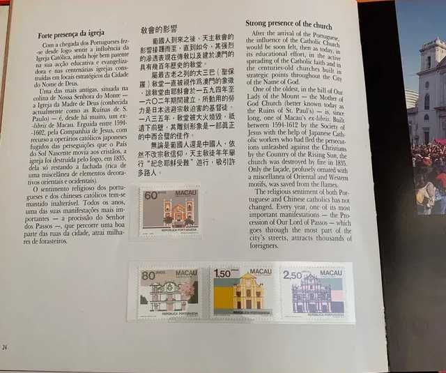 "Macau - Selos, Uma Forma de Expressão" -> RARO e NOVO