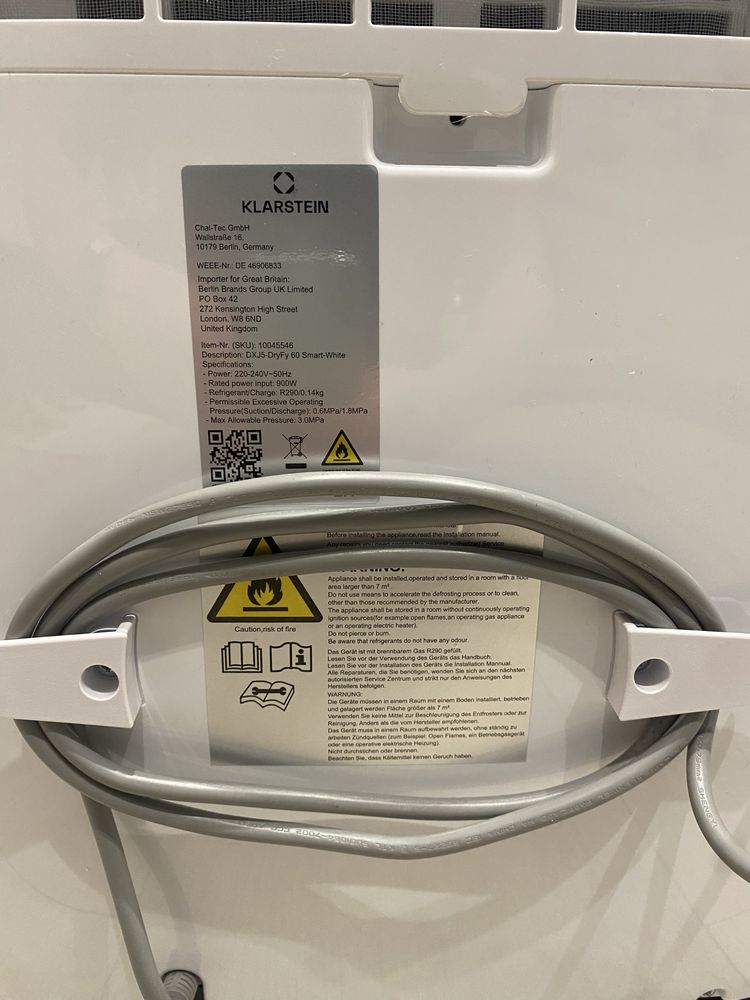 Osuszacz powietrza DryFy Connect 60 Osuszanie domów, mieszkań, piwnic