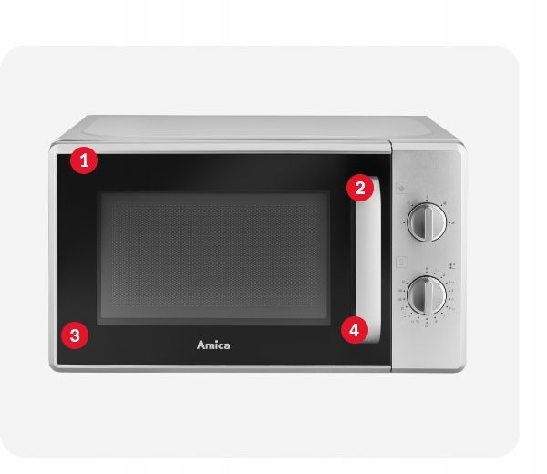 MIKROFAŁOWKA AMICA Kuchenka mikrofalowa wolnostojąca MOCNA 700 W