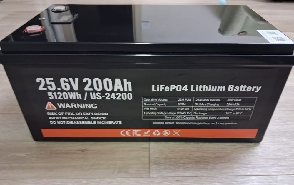 Lifepo4  24v.  25,6v 200 ah  5,12 кВт АКБ