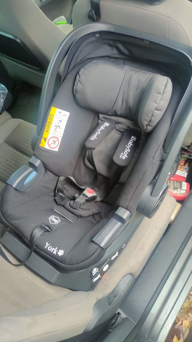 Fotelik BabySafe 0-13kg York i-Size Fix Grey Black + Baza
