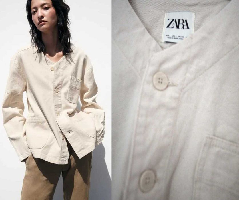 Kurtka dżinsowa oversize Zara z najnowszej kolekcji. Nowa M-L