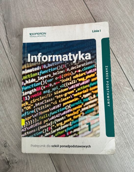 podręcznik informatyka operon klasa 1 zakres podstawowy