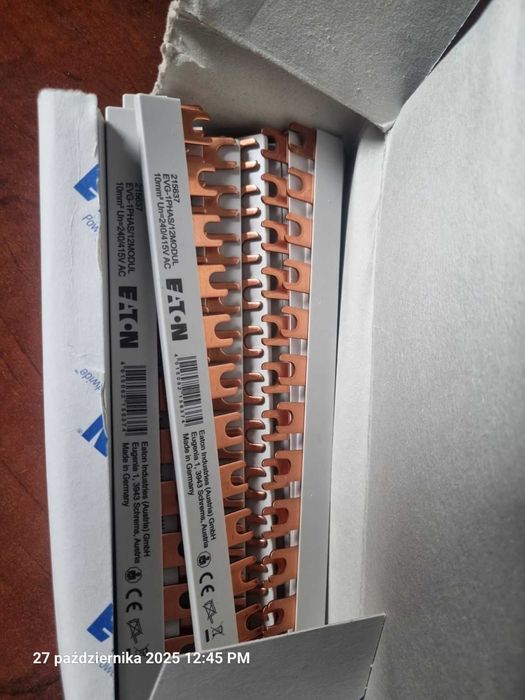 Szyna łączeniowa 1P 63A na 12 modułów EATON EVG-1PHAS/12MODUL