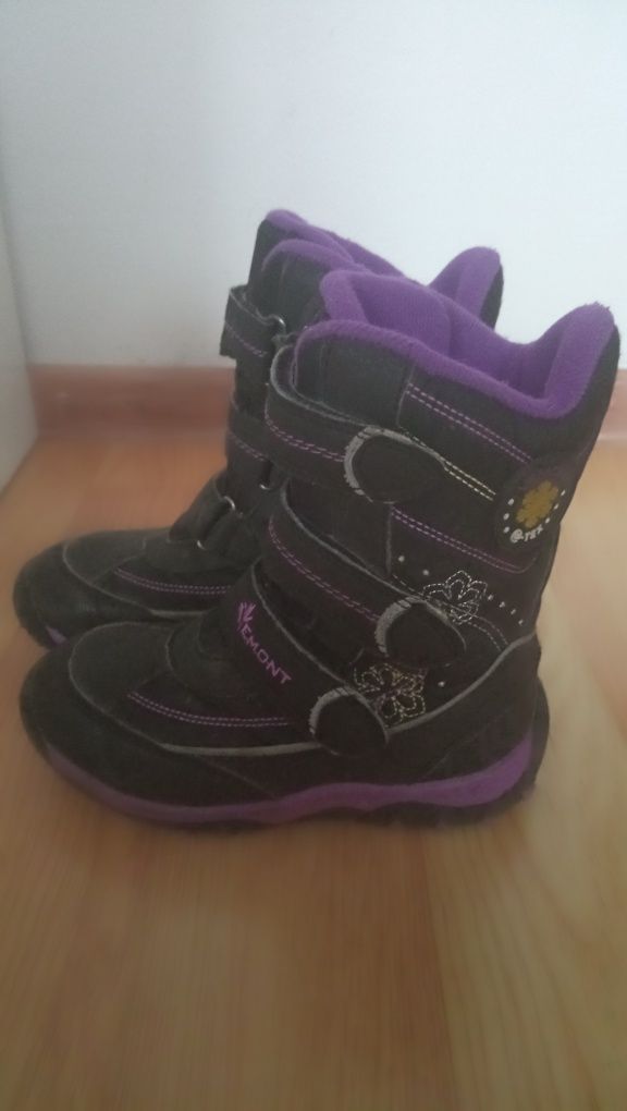 Buty zimowe śniegowce dla dziewczynki Vemont 30 rzepy