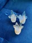 Klosze szklane typu Murano o wysokości 14 cm i średnicy otworu 3 cm