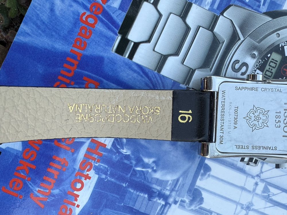 Tissot z masą perłową i diamentami damski jak NOWY