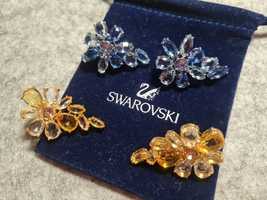 Swarovski GEMA Сваровскі сережки жовті золотаві кристали
