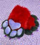 Łapki do fursuitu furry czerwone