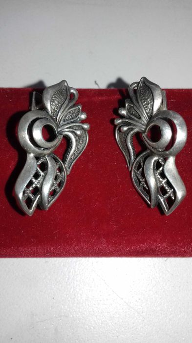 Серьги бирюза натуральная серебро 925 проба с бирюзой и фианитами 925