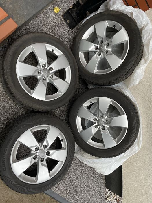 Koła Audi TT 8S A3 8P 8V opony zimowe 225/50/17 7mm,  jak nowe
