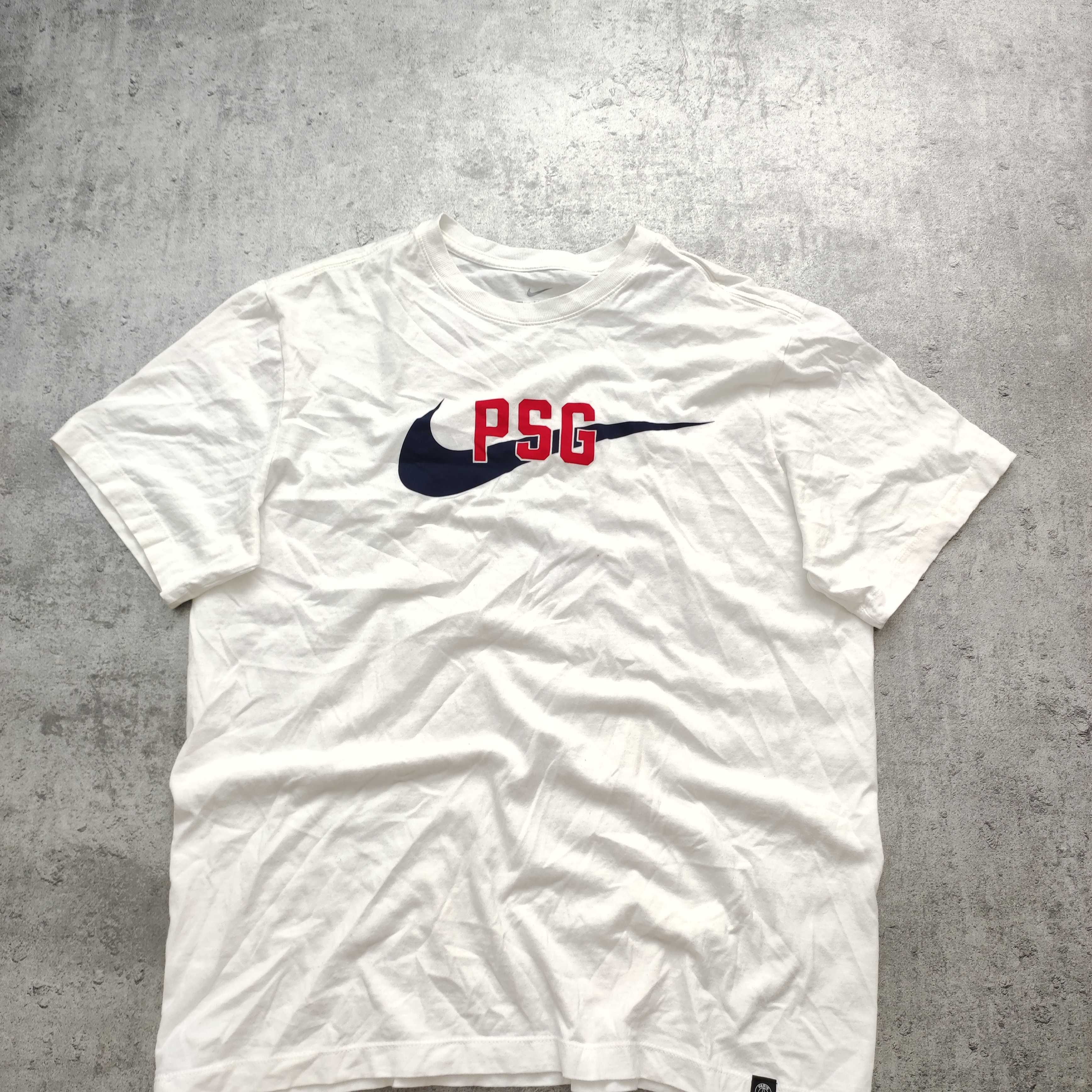 MĘSKA Koszulka Bawełna Nike PSG Piłka Nożna Paris Saint Germain Logo