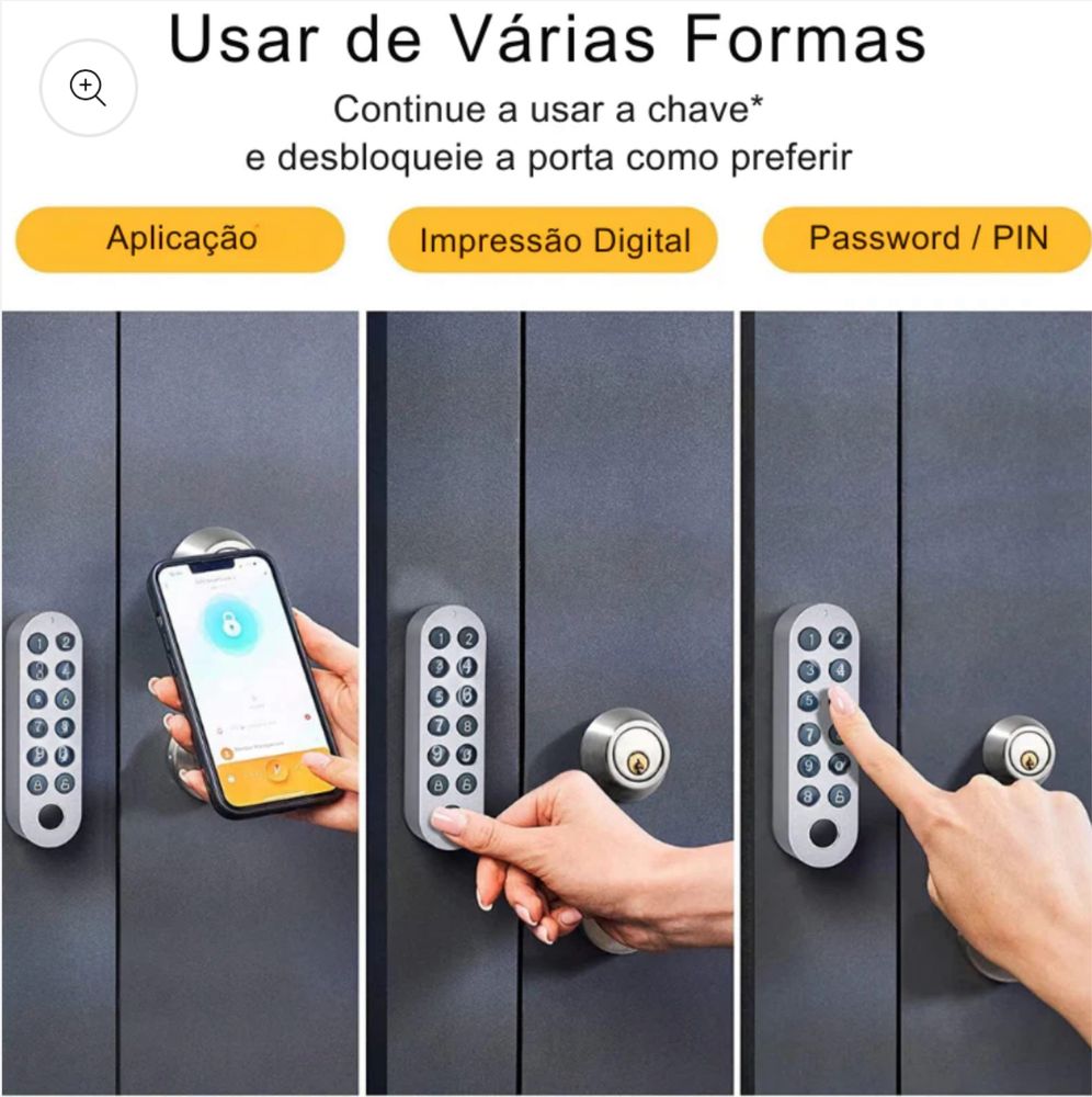 Fechadura inteligente Lockin Smart G30 com teclado PRO