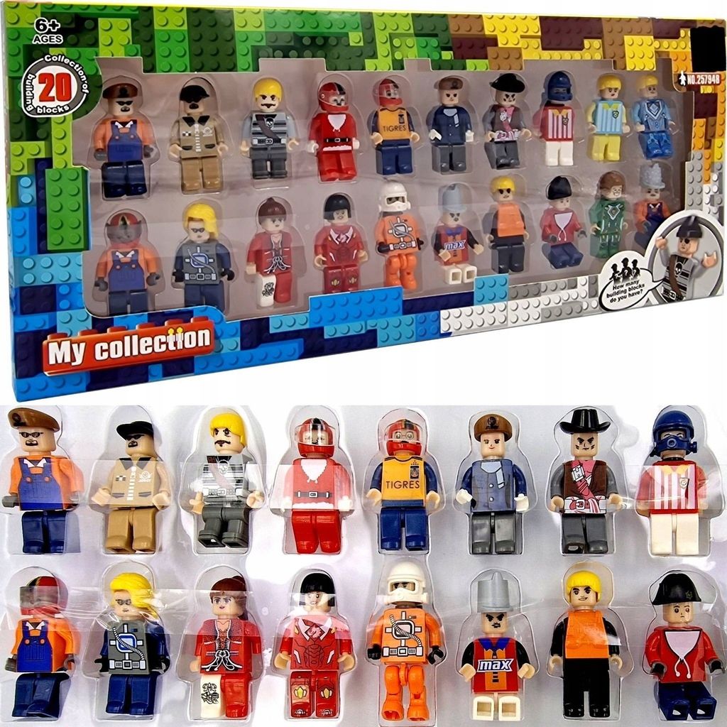 Zestaw Mini Figurek Do Klocków Klocki Figurki 20 Sztuk Ludziki