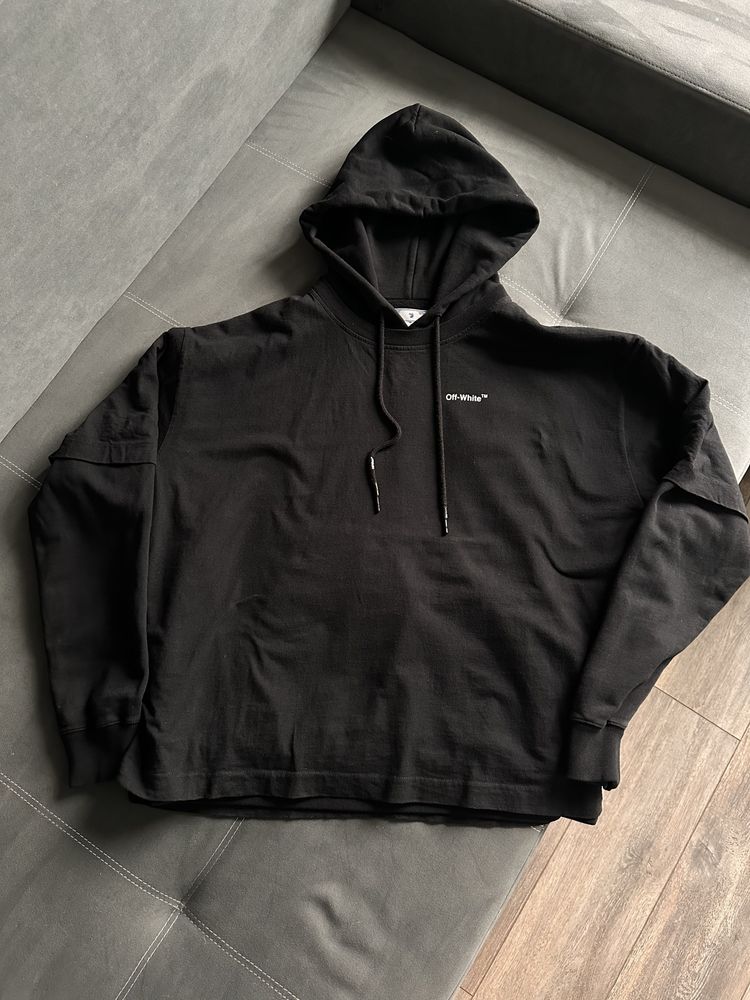 Худі Off-White Double Layered Black Hoodie