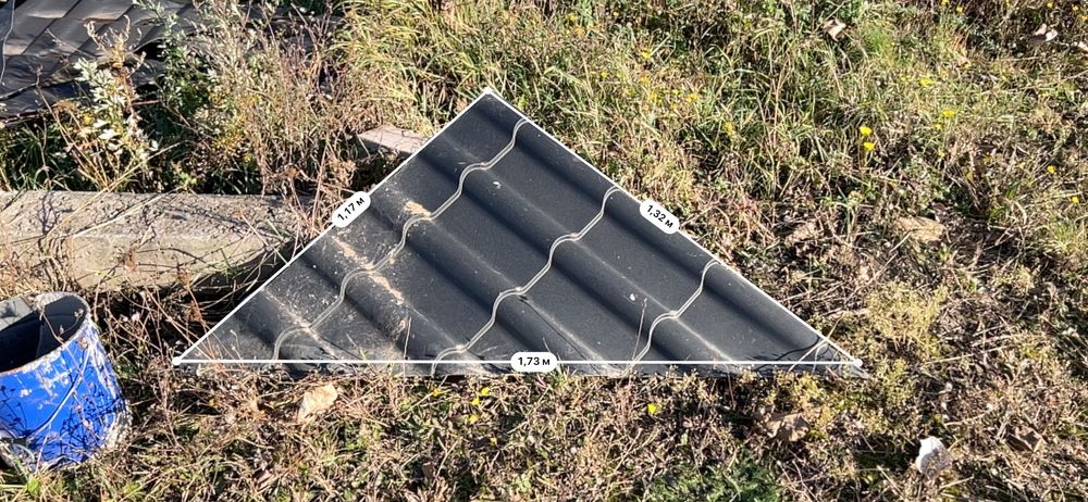 Профнастил, профнастіл великі шматки трикутники