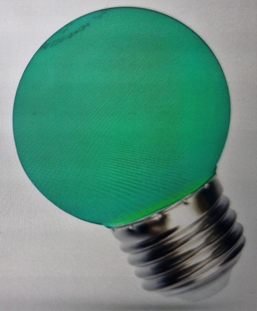 Żarówka kula kulka 1W E27 zielona Spectrum LED 5 sztuk