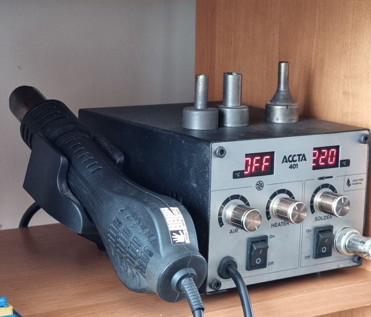 Паяльная станция ACCTA 401 (Паяльник, Фен)