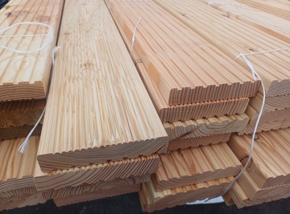 Deska tarasowa heblowana elewacyjna podłogowa półbal podbitka szalówka