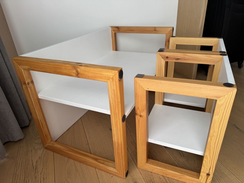 Dziecięcy stół do zajęć Montessori + 2 krzesełka