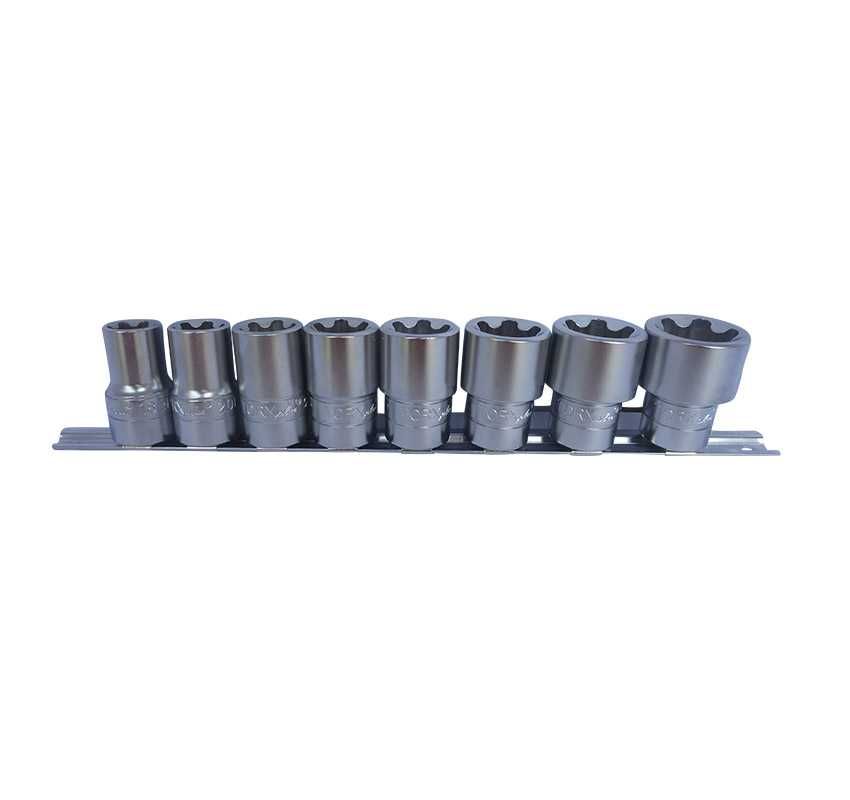CONJUNTO DE SOQUETES TORX PLUS – 1/2"", 8 UNID.