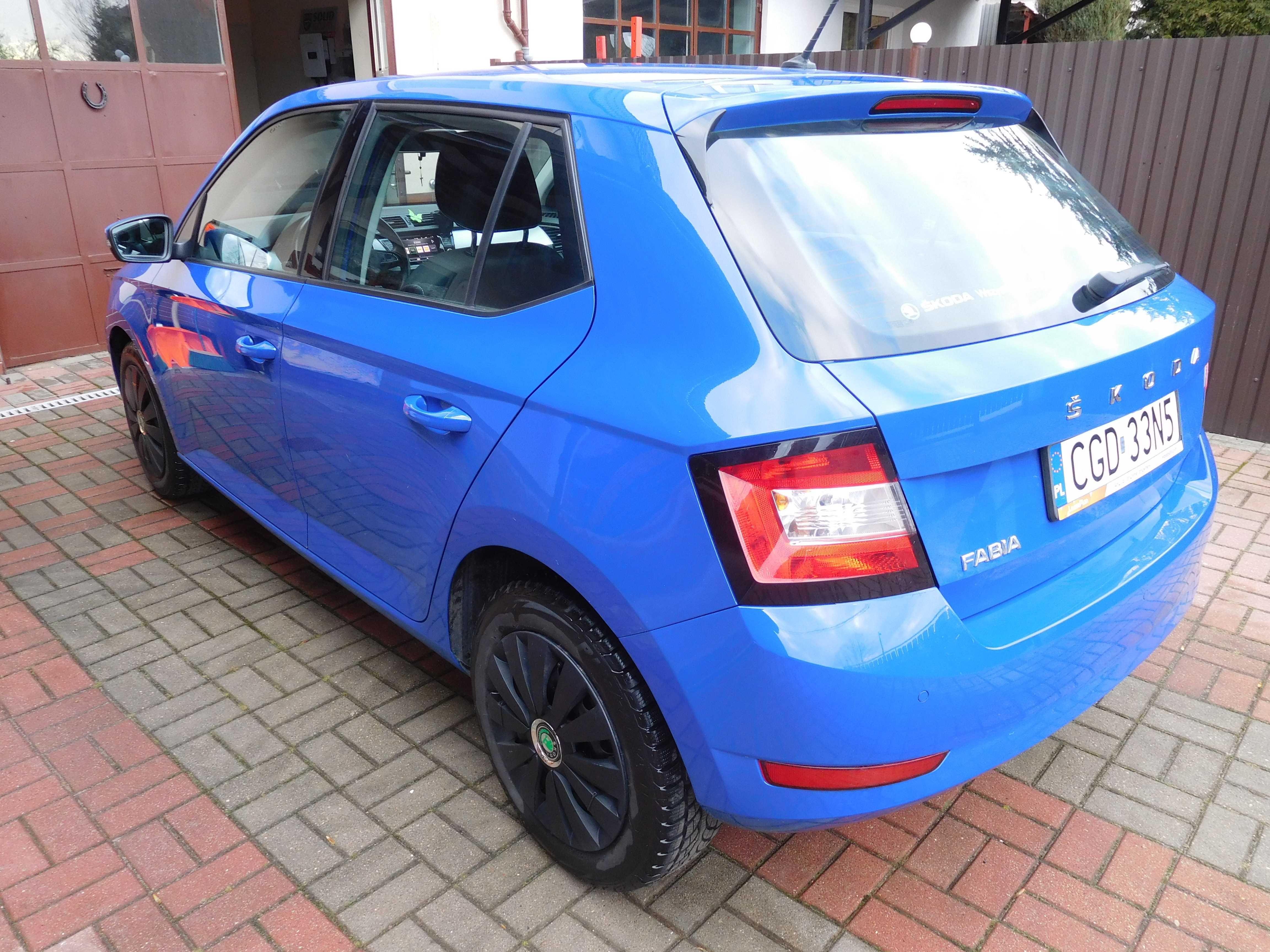 Skoda Fabia 1,0 TSI, 2020r, salon, niebieska, piękna