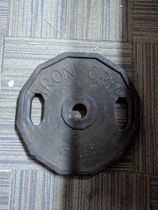 Бамперні обрезинені диски Iron Grip 2×45lb + 5 дисків по 5lb