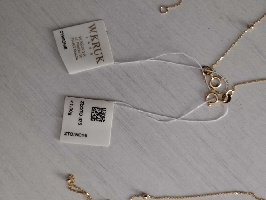 Zestaw biżuterii złoto