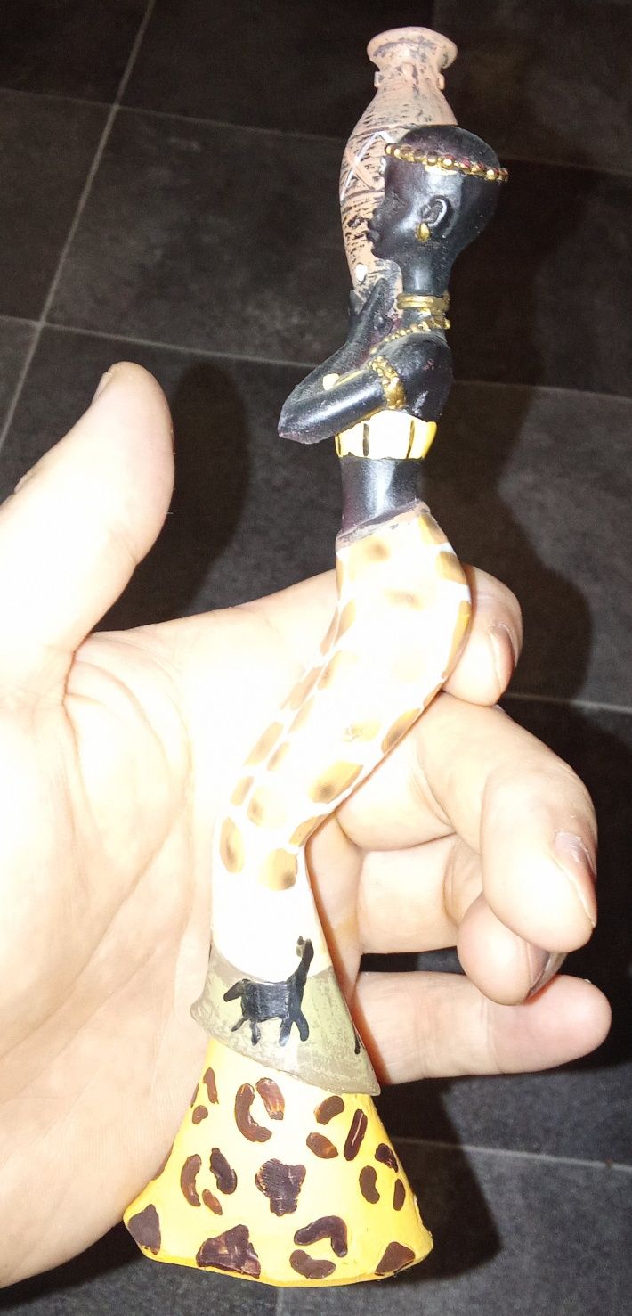 Figurka kobieta akt murzynka kolekcja ozdoba rzeźba odlew dzban wazon