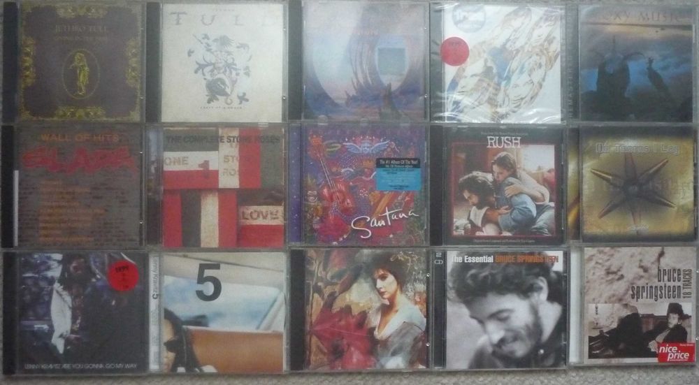 34xCD Camel, REM, Thin Lizzy, G'n'R, Genesis, Santana, Beatles, Jethro