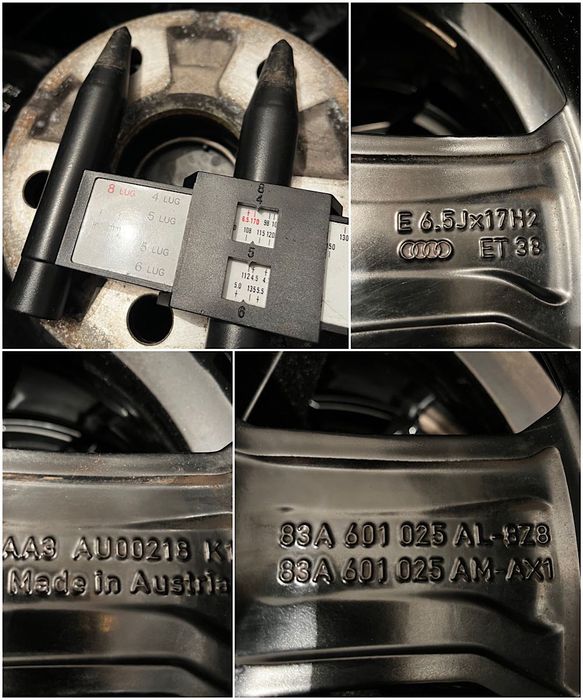 Koła felgi 17" AUDI Q3 Q5 VW Tiguan T-roc Karoq 5x112 215/65/17 zima