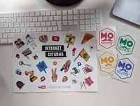 Naklejki nalepki stickers na laptopa itp Google YouTube influencer