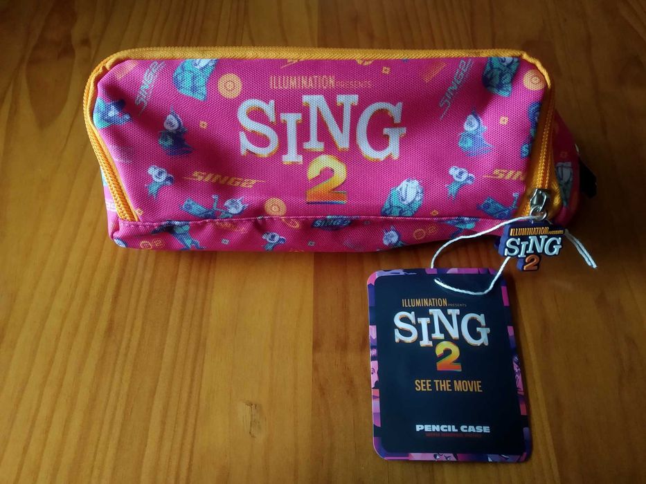 (NOVO, PORTES GRÁTIS) SING 2 - Estojo Escolar de Vários Compartimentos