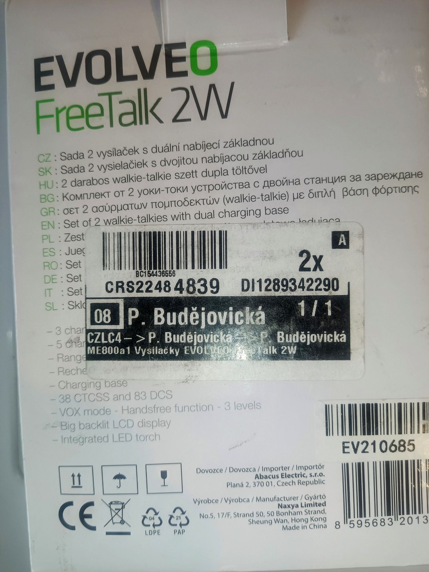 Рации Evolveo FreeTalk 2W