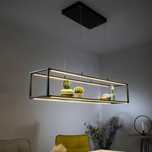 Czarna lampa ramka półka nad wyspę 2441-18 Contura Led