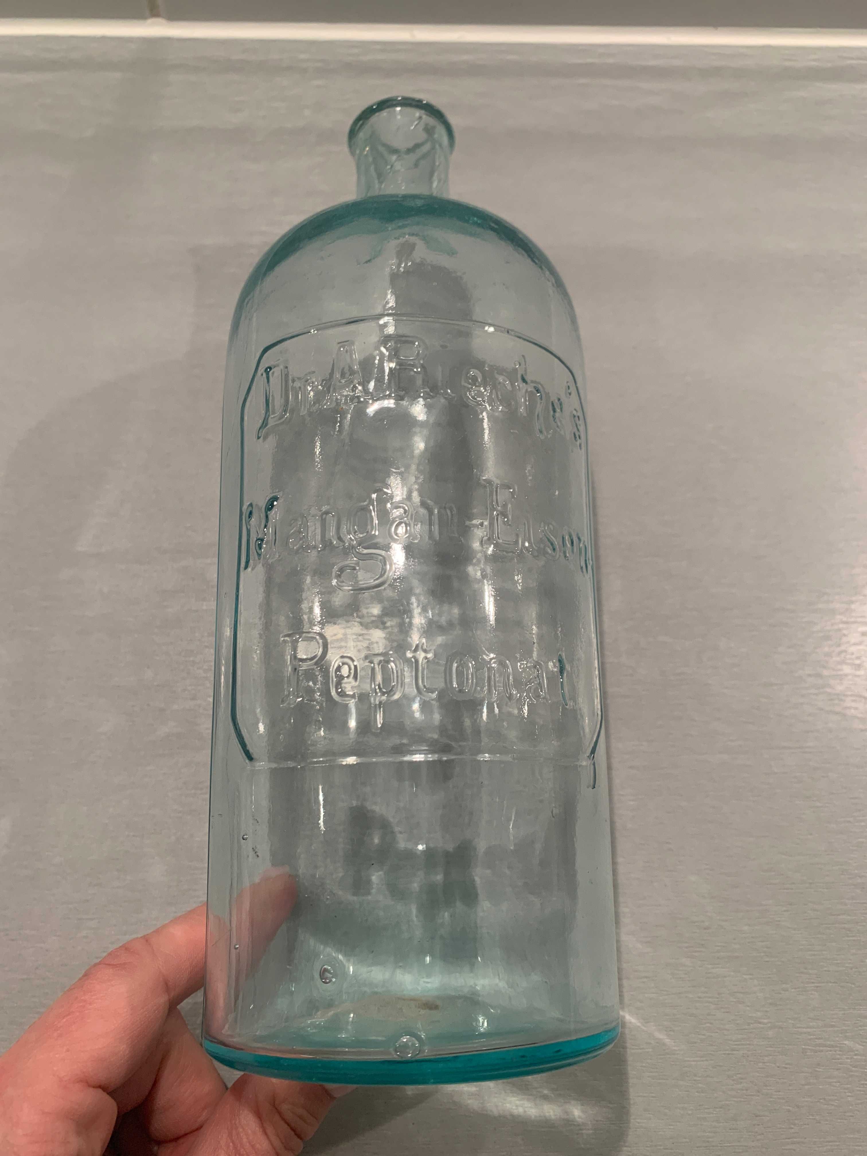 Stara apteczna butelka dr A Rieche's - Mangan Eisen vintage