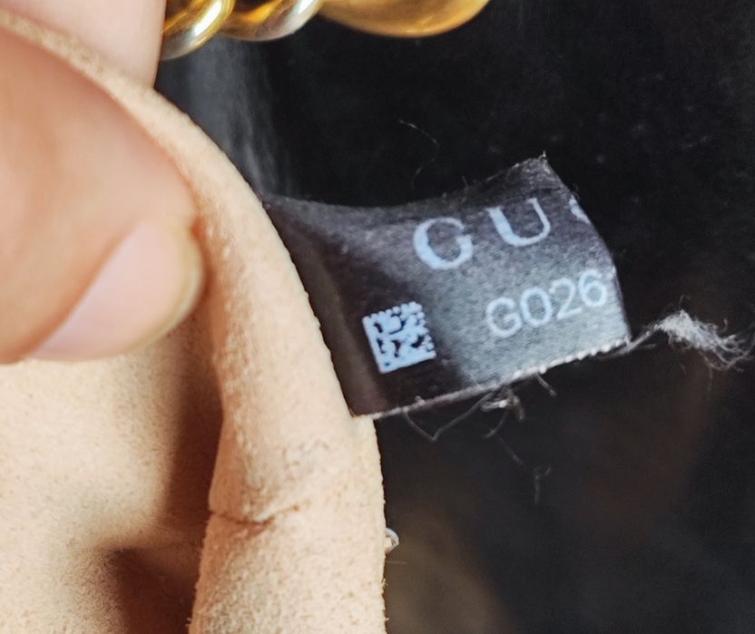 Gucci oryginalna czarna torebka Marmont Small skóra naturalna