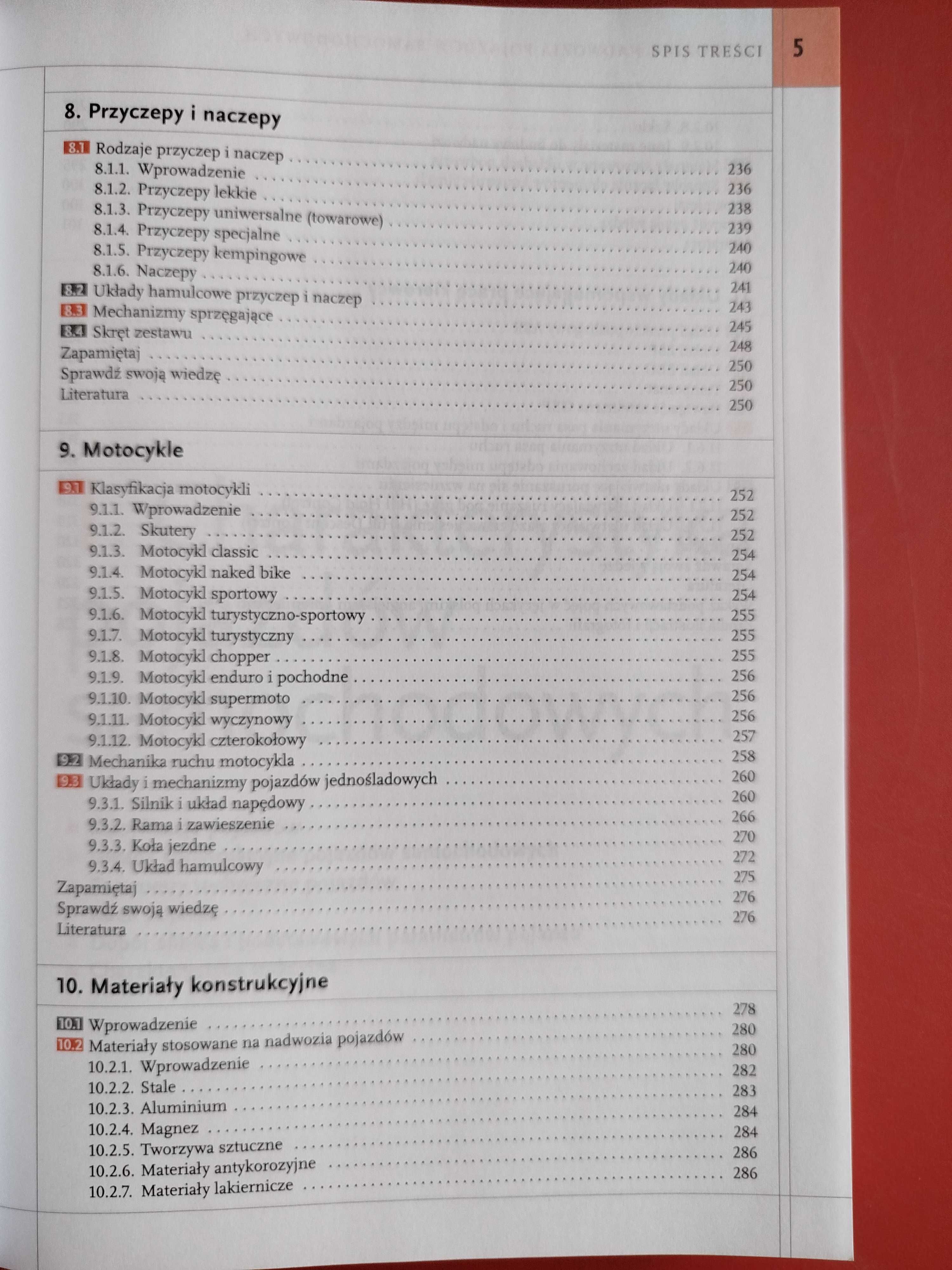Podwozia i nadwozia pojazdów samochodowych, podręcznik, Wieczorek