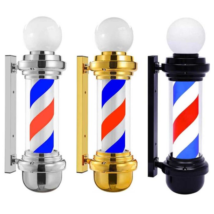 Luminária de Barbearia Barbeiro Barber Pole S NOVAS