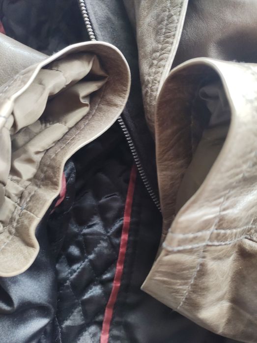 Trapper parka męska ze skóry naturalnej kurtka skórzana z dopinką