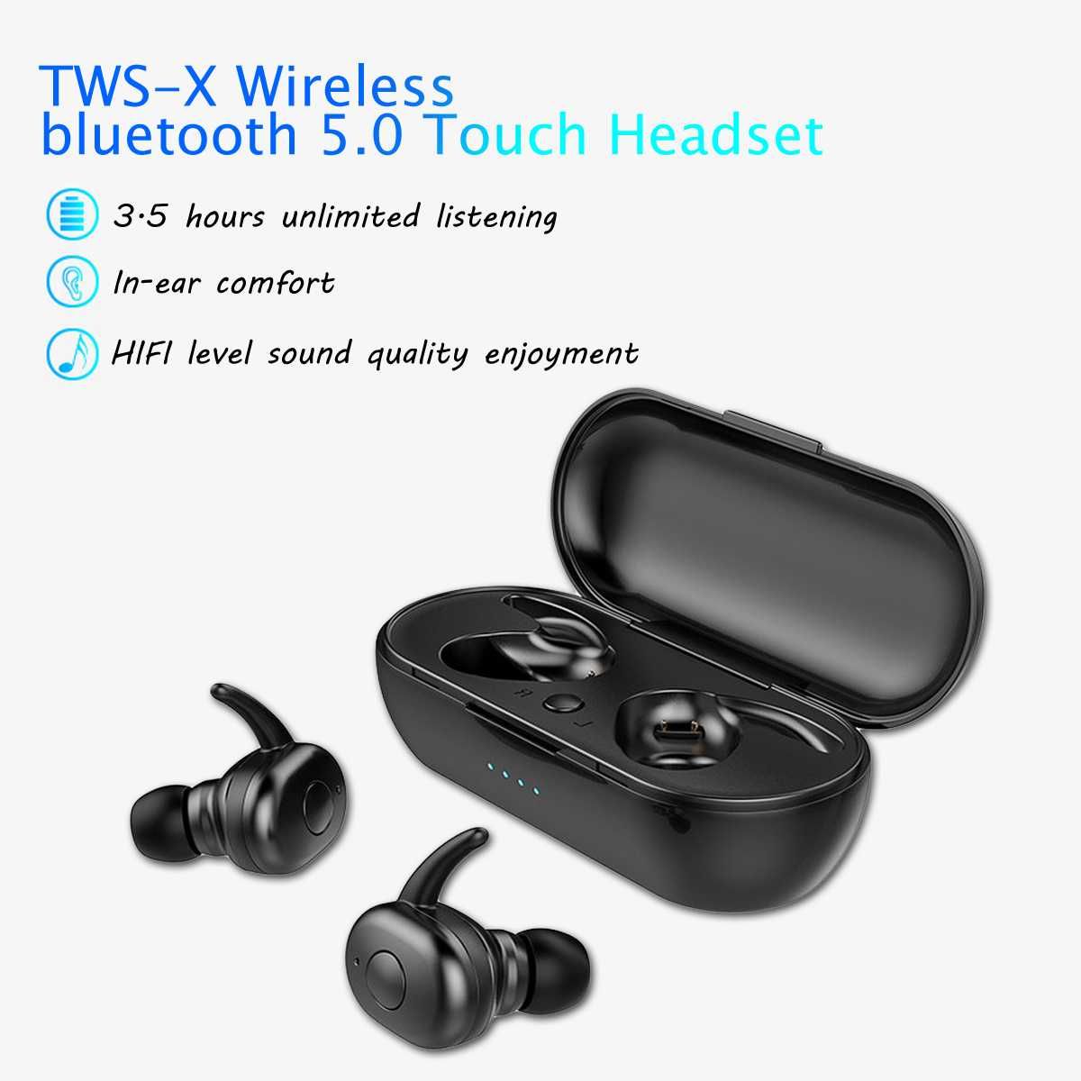 TWS-X Mini słuchawki bezprzewodowe bluetooth 5.0 150h