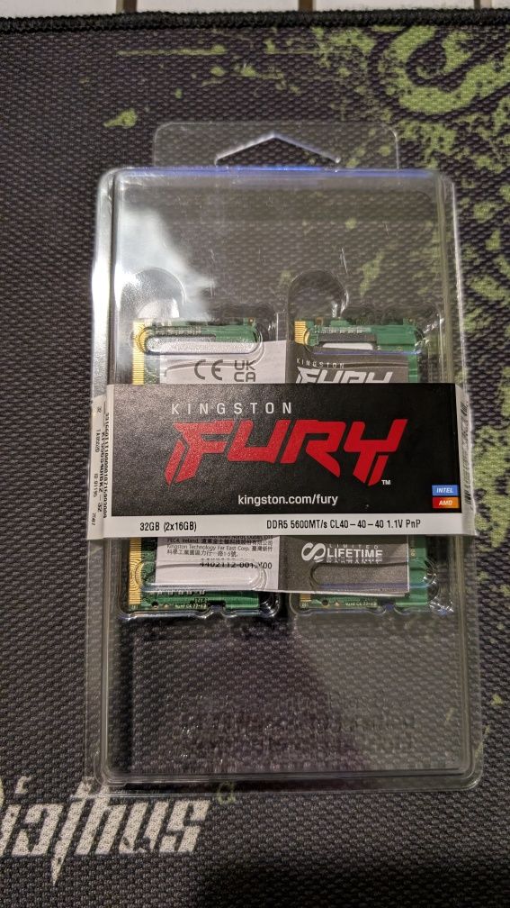 RAM 2 x 8 GB 16gb sodimm ddr5 5600 MHz lenovo pamięć do laptopa