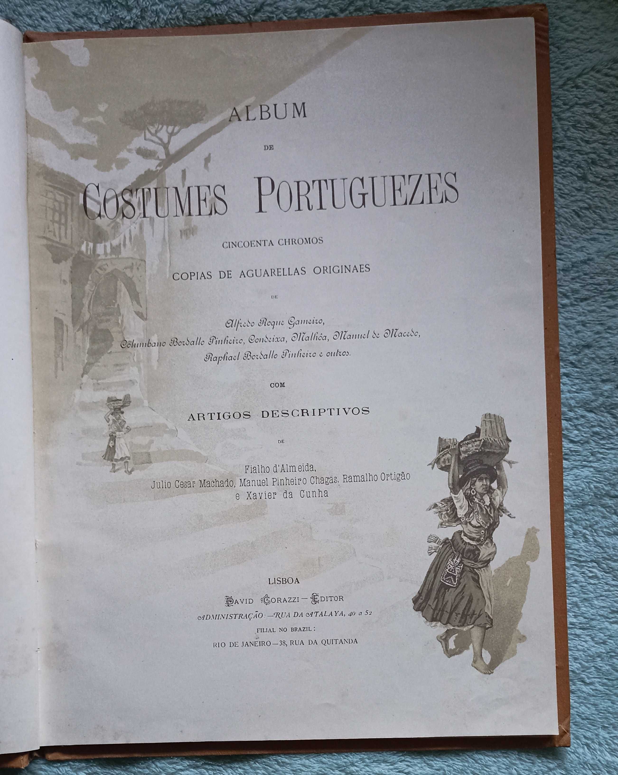 Album de Costumes Portuguezes (Prospecto peça de colecionador de 1888)