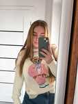 Sweter damski z misiem Polo Ralph Lauren Rozmiar L, kolor kremowy