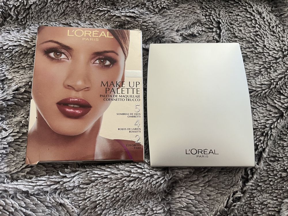 Paleta do makijażu cienie do powiek róż błyszczyk Loreal Paris